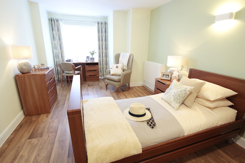 one of our bedrooms made up